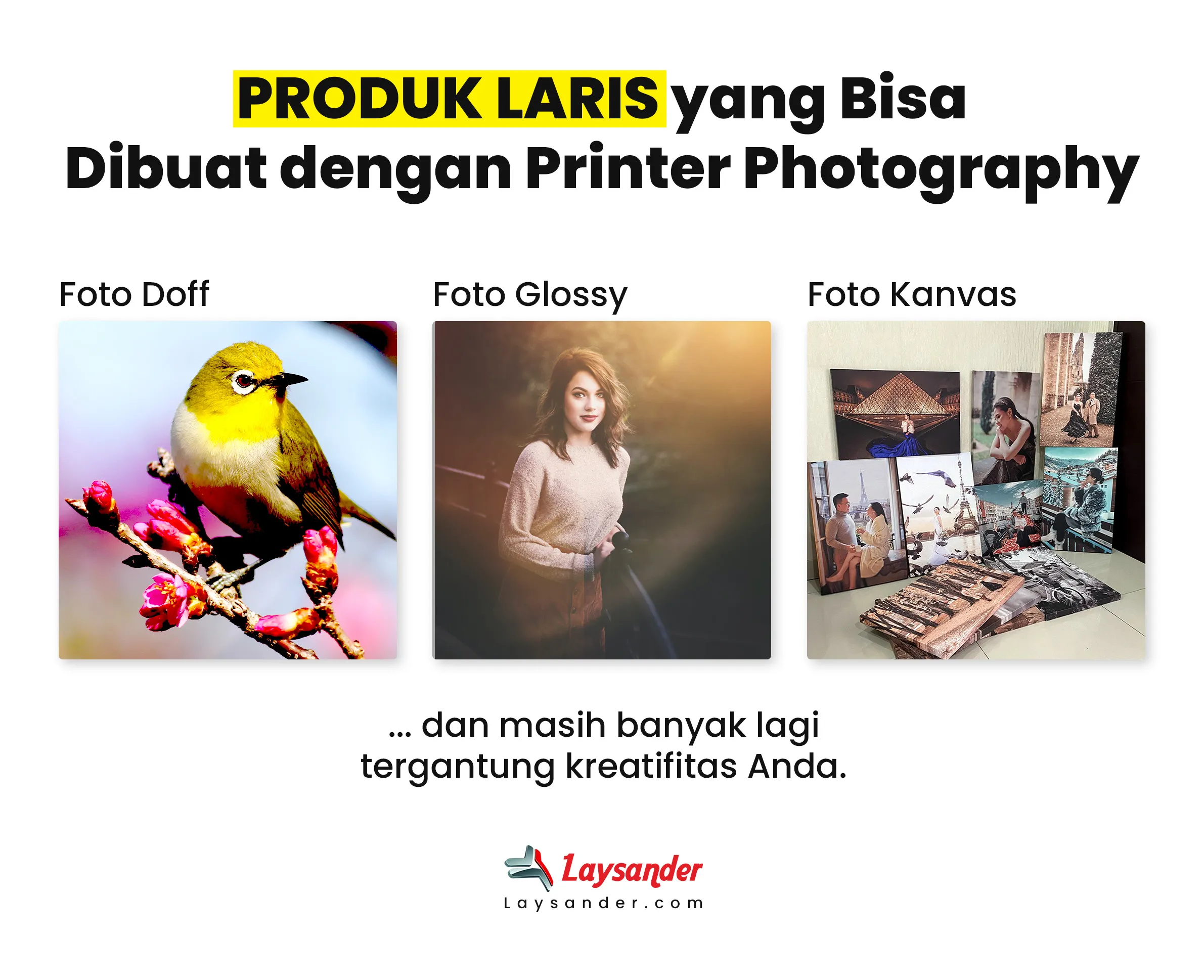 Produk Yang Bisa Diahasilkan Menggunakan Printer Photography Profesional - Laysander