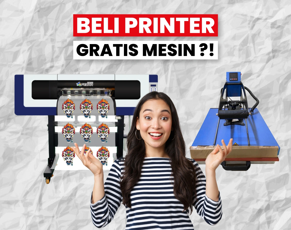 Promo Beli Printer Gratis Mesin Heat Press Atau Cutting Sticker Di Surabaya Printing Expo 2024.