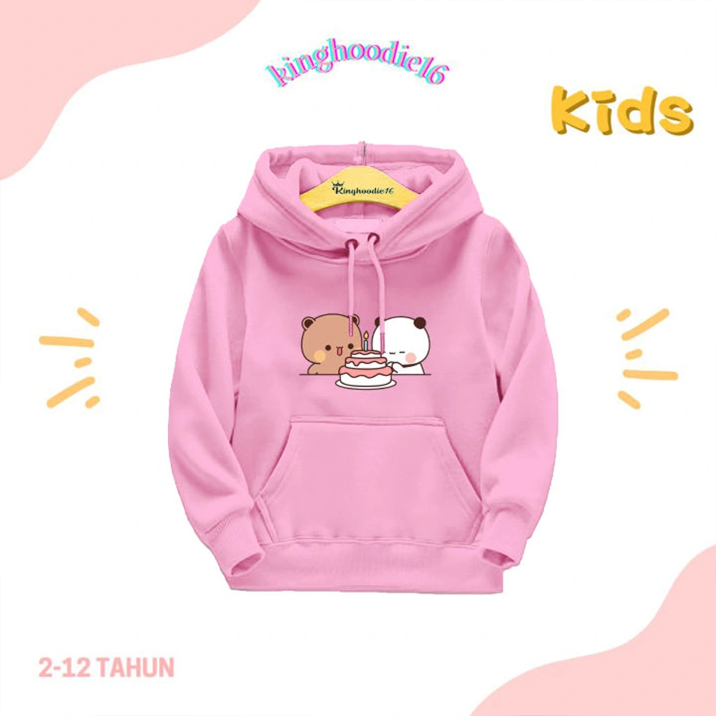 Hoodie Pink Dengan Desain Karakter Lucu, Cocok Untuk Acara Khusus Dan Sebagai Merchandise Hobi.