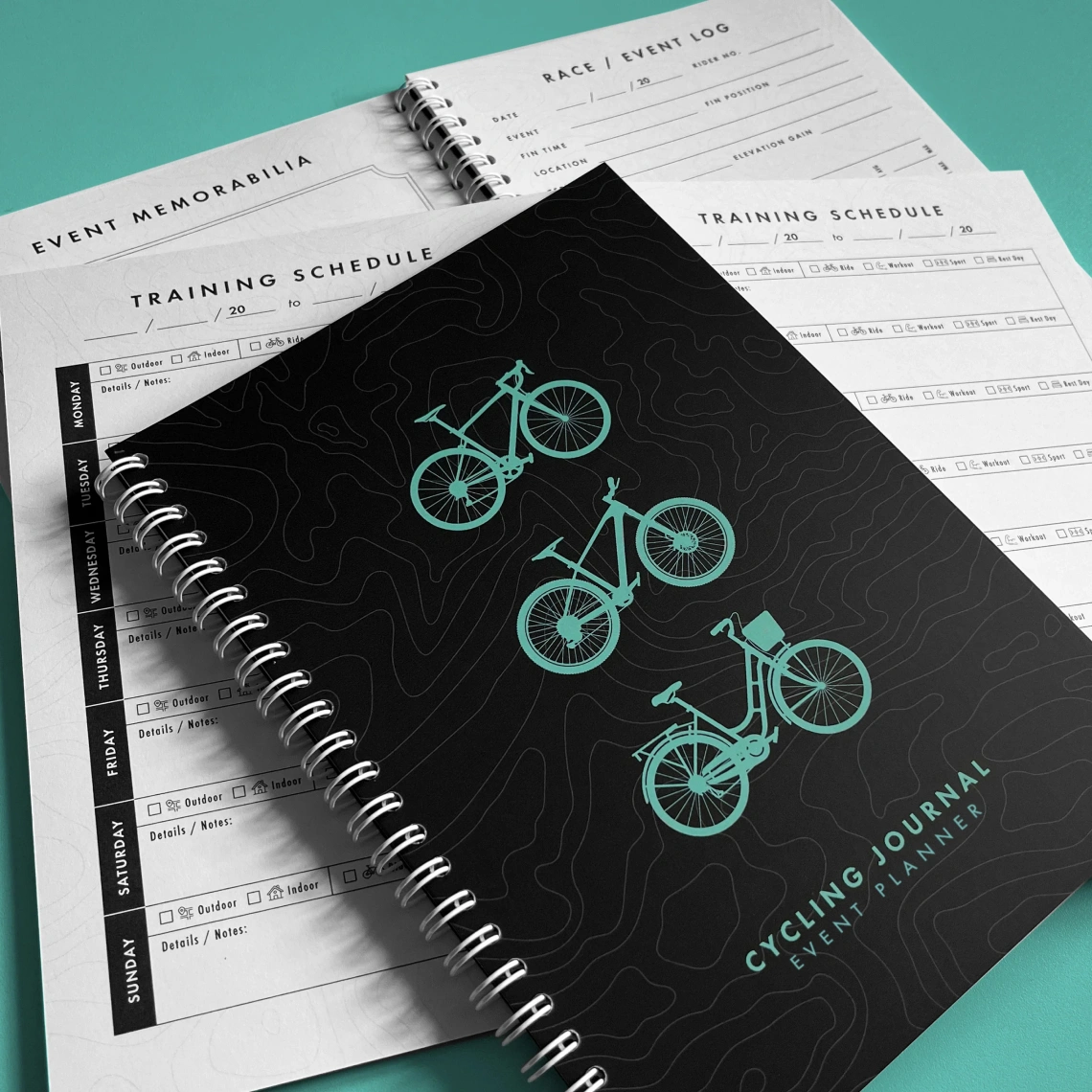 Notebook Dengan Desain Sepeda Untuk Jurnal Acara Dan Pelatihan, Ideal Sebagai Materi Promosi.