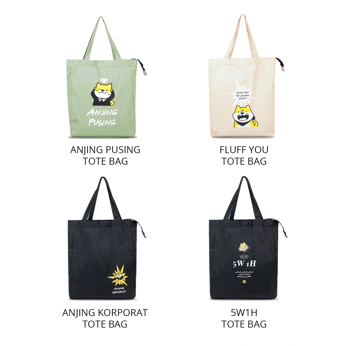 Totebag Serbaguna Dengan Desain Unik Dan Personal, Menggantikan Tas Plastik Dan Melambangkan Brand Tertentu.